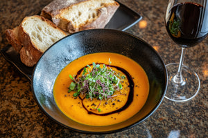 Creamy Carrot Soup with Balsamic Drizzle