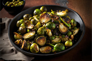 Cranberry Pear Roasted Brussels Sprouts