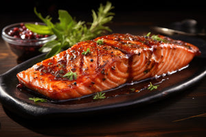Cranberry Pear Glazed Salmon