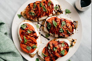 Caprese Grilled Chicken with Dark Balsamic