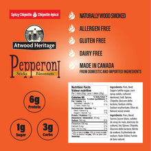 Load image into Gallery viewer, PEPPERONI SNACK STICK - SPICY CHIPOTLE (8 PACK)