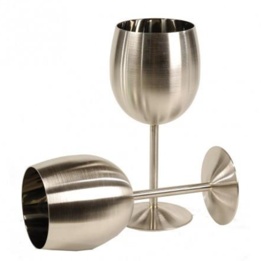 STAINLESS STEEL WINE GLASS – Glasses & Grapes