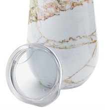 Load image into Gallery viewer, DOUBLE WALL MARBLE WINE TUMBLER S/2